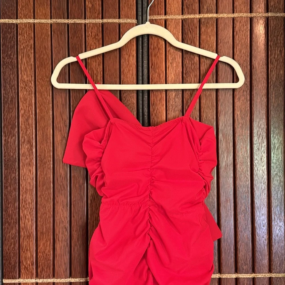 ZARA RUCHED BOW DRESS - Picture 6 of 8